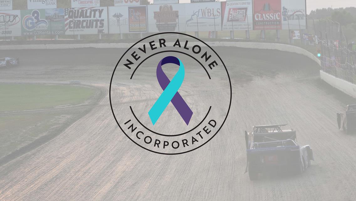WISSOTA and Never Alone Partner Again for 50/50 Raffle at 2025 WISSOTA 100