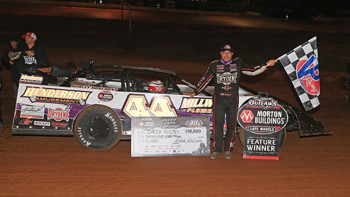 Chris Madden Takes New Team to World of Outlaws Victory Lane at 411 Motor Speedway