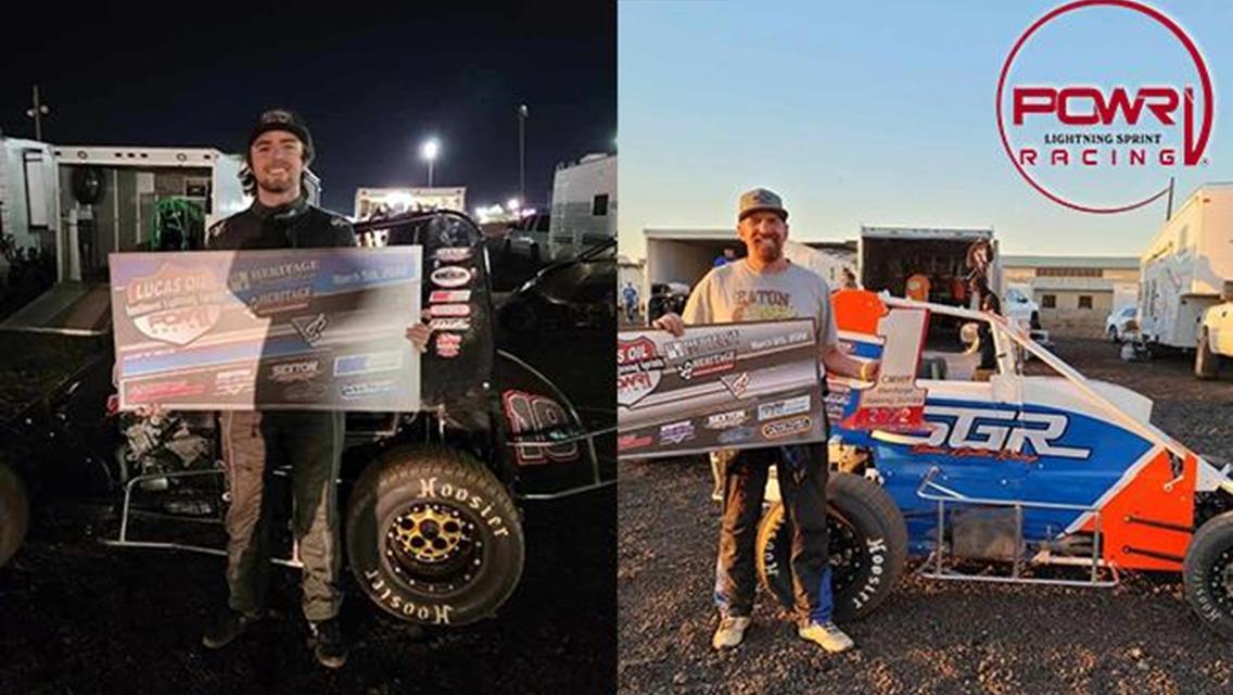 Sextons Shine in POWRi Southwest Lightning Sprints Season Openers