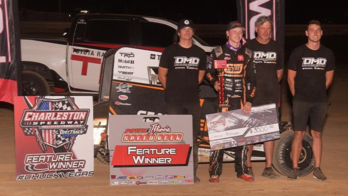 Cannon McIntosh Claims Charleston SPEEDWeek Win with POWRi National Midgets