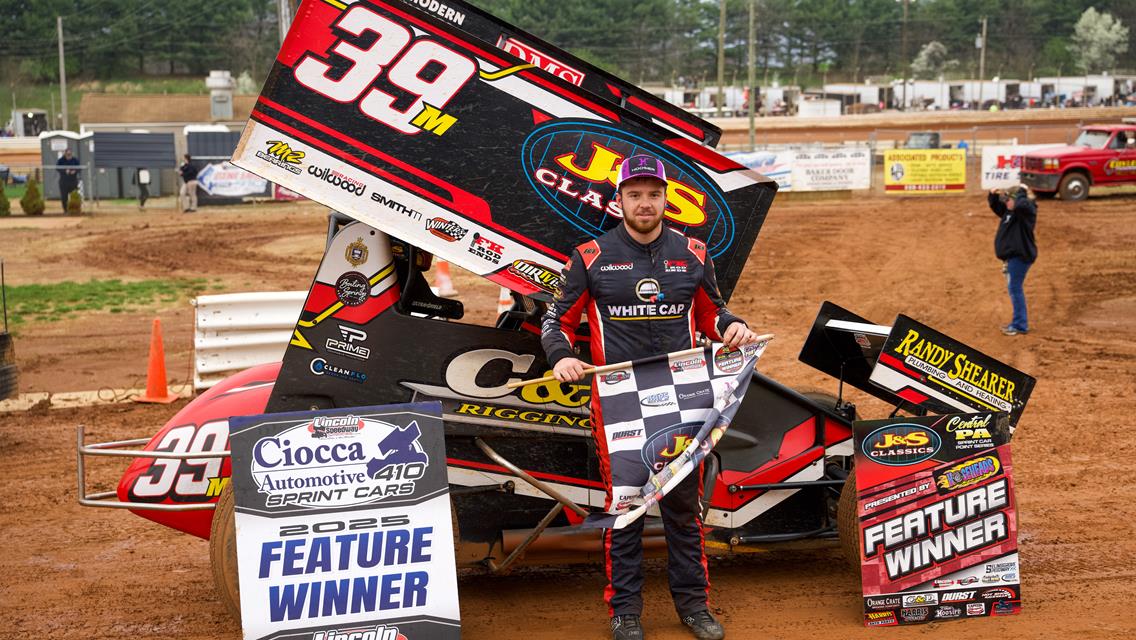 MACRI CAPTURES FEATURE WIN; Nash Ely Scores First Career 358 Sprint Car Victory