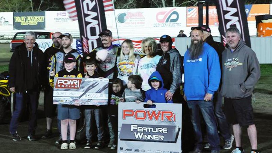 Blake Hahn Handles POWRi National and West Midget League at Creek County Speedway Win