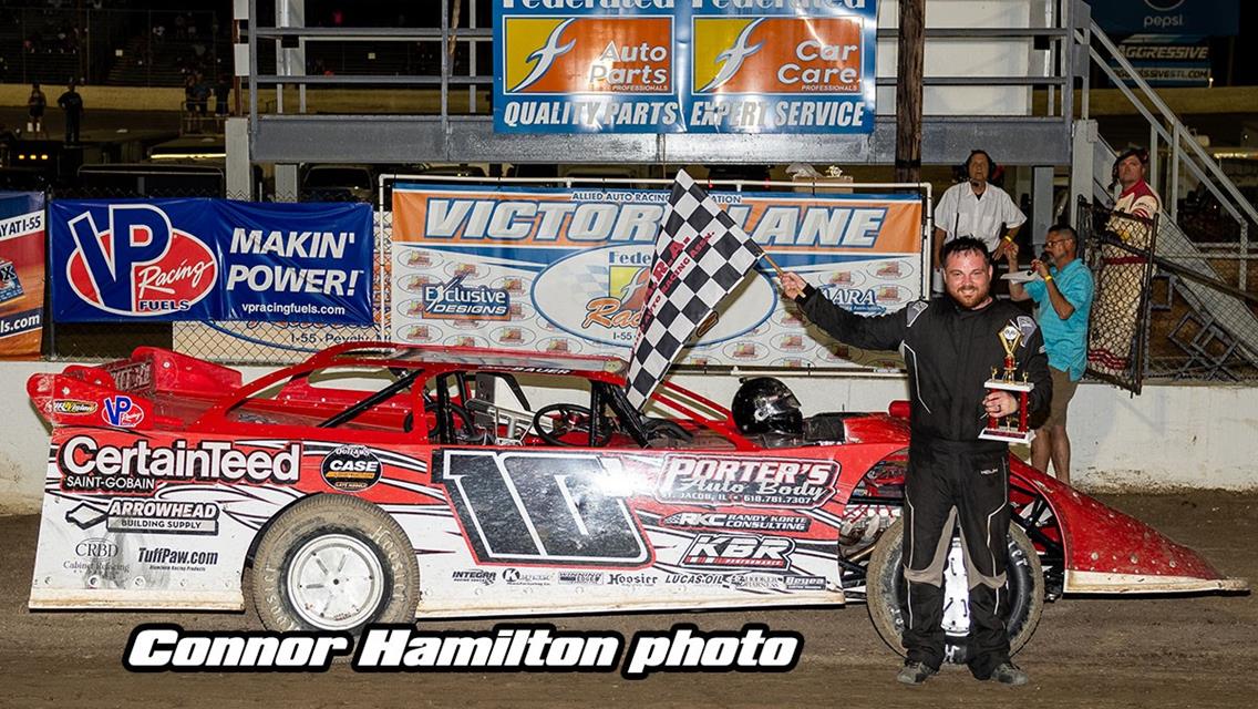 Dennis Erb, Jr. completes sweep of St. Louis Firecracker Faceoff at Federated Auto Parts Raceway at I-55