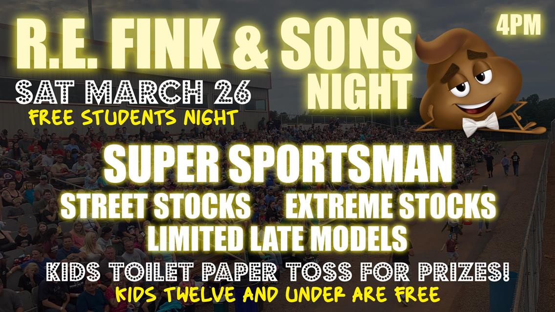 RE Fink &amp; Sons Free Student Night this Saturday, March 26