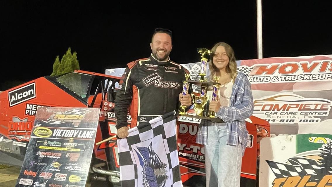 DEFENDING HOIVS RUSH SPORTSMAN MOD CHAMP CHAS WOLBERT 2-FOR-2 IN 2025 FOLLOWING TRI-CITY WIN
