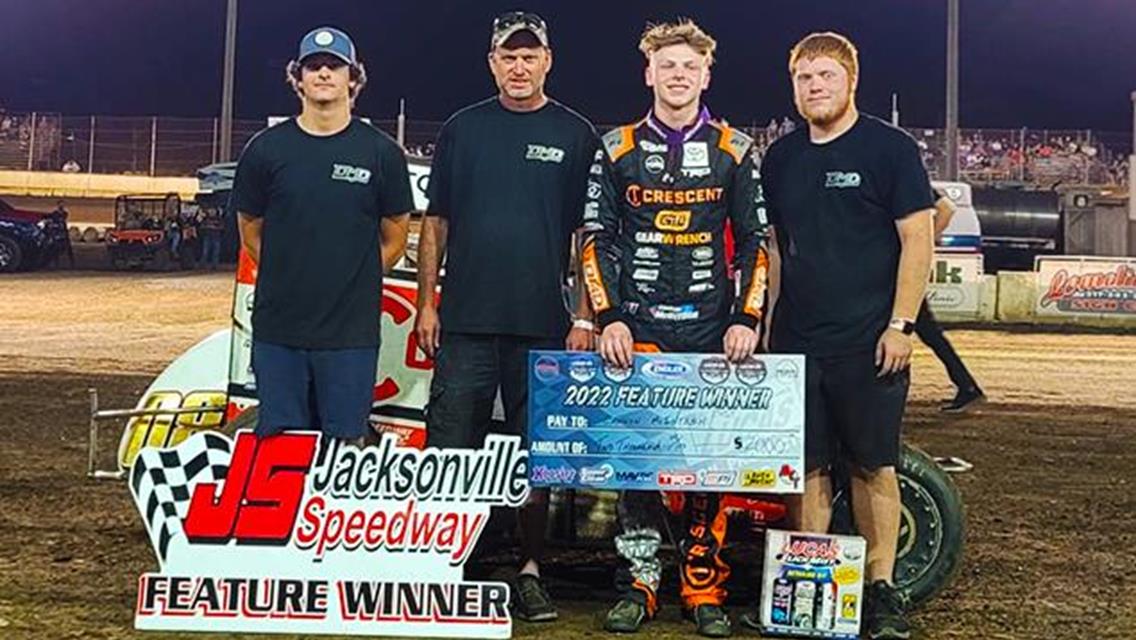 Cannon McIntosh Cruises to POWRi National Midget League Jacksonville Speedway Win