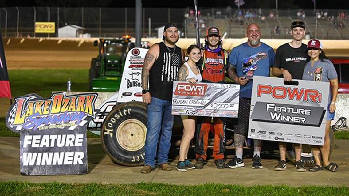Braydon Cromwell Captures Checkers at Lake Ozark Speedway with POWRi WAR