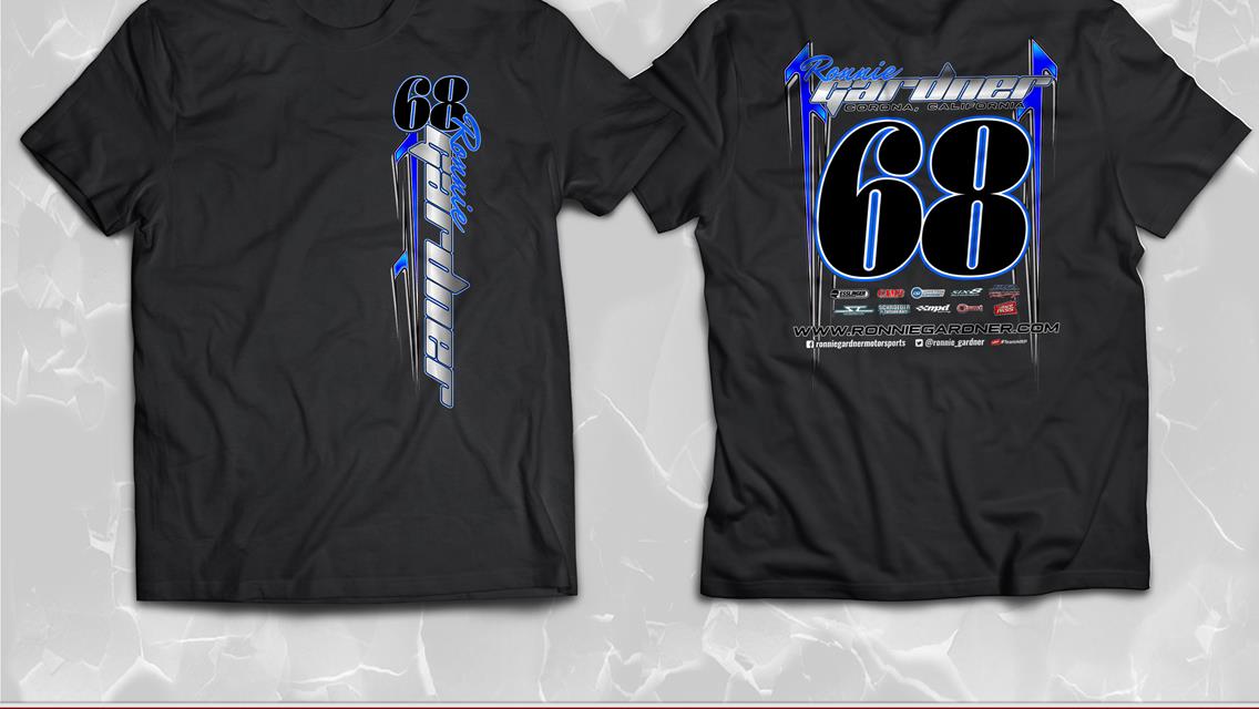 Get your Ronnie Gardner Racing shirts today!