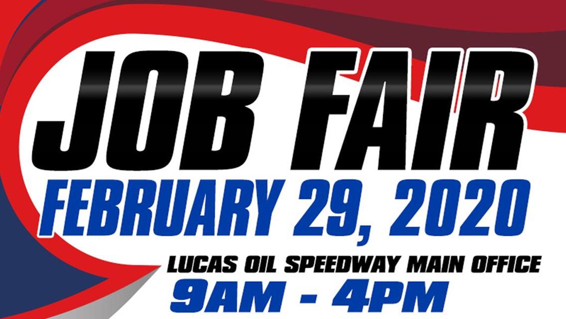 Lucas Oil Speedway&#39;s annual Job Fair scheduled for Feb. 29