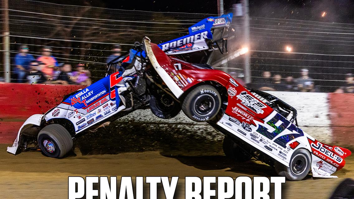 Penalty Report: Dillard Suspended Following Incident at Batesville Motor Speedway