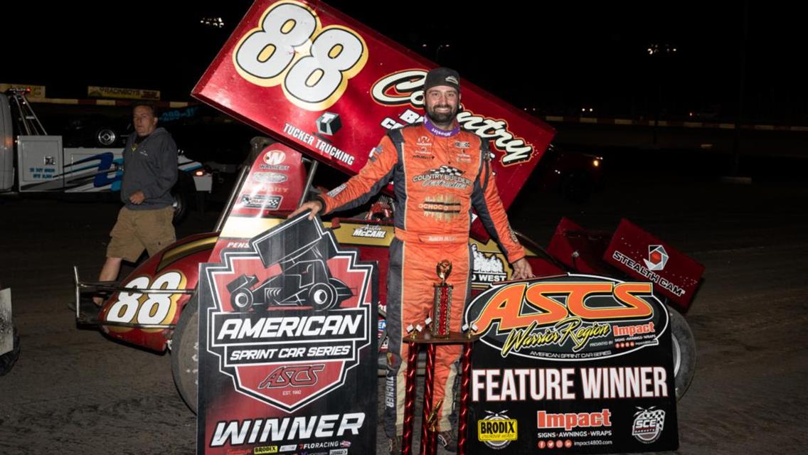 Austin McCarl Unstoppable With American Sprint Car Series At Lakeside Speedway