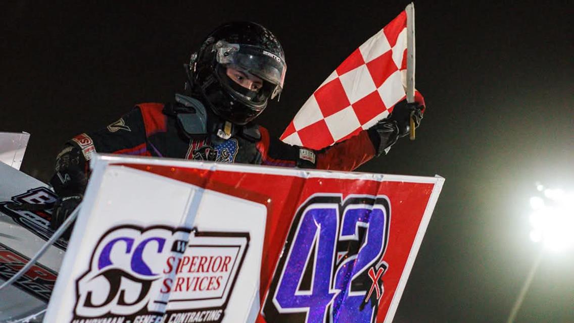 Brett Peterson wins the checkered at CLS Legendary Opener 2025