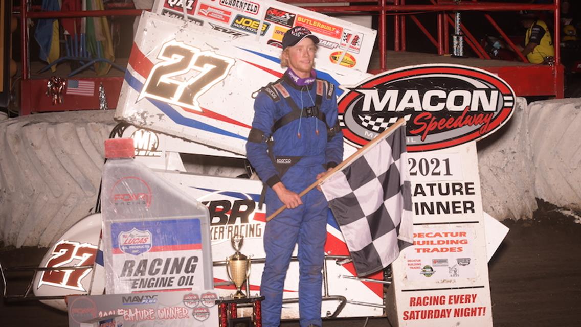 Barker Earns First Career POWRi Win