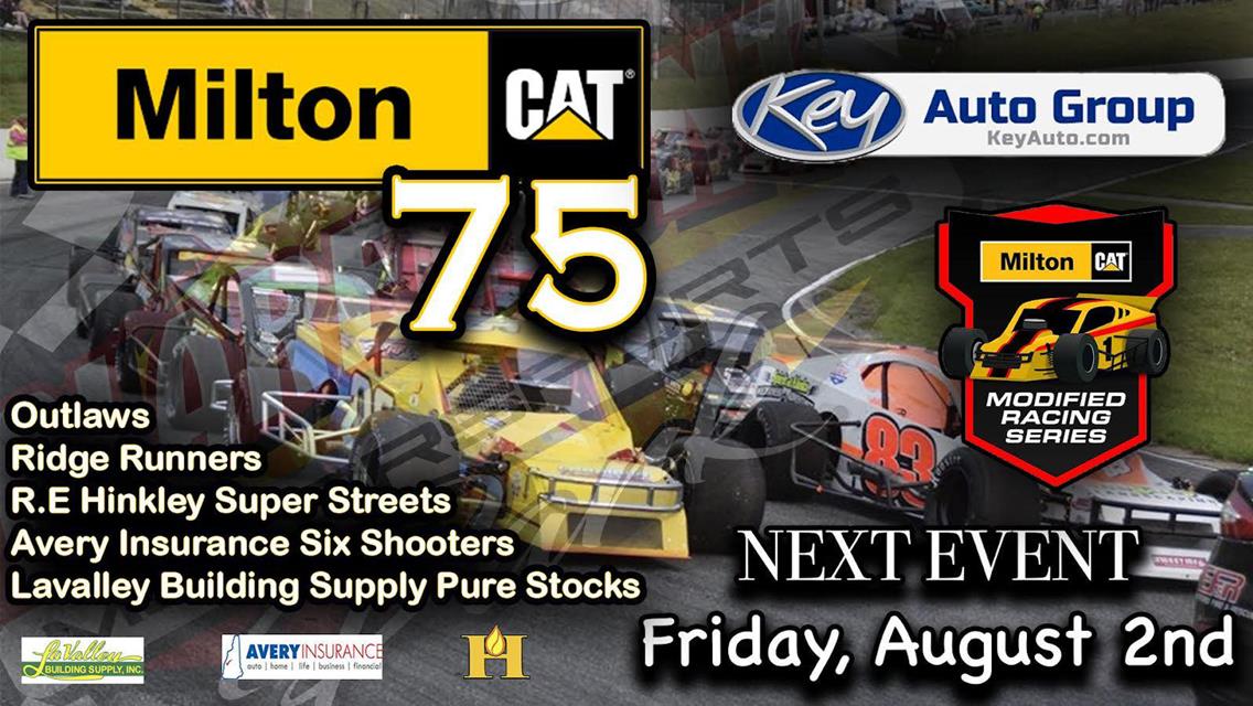 Claremont Motorsports Park and KEY Auto Group Proudly Present the Milton CAT 75