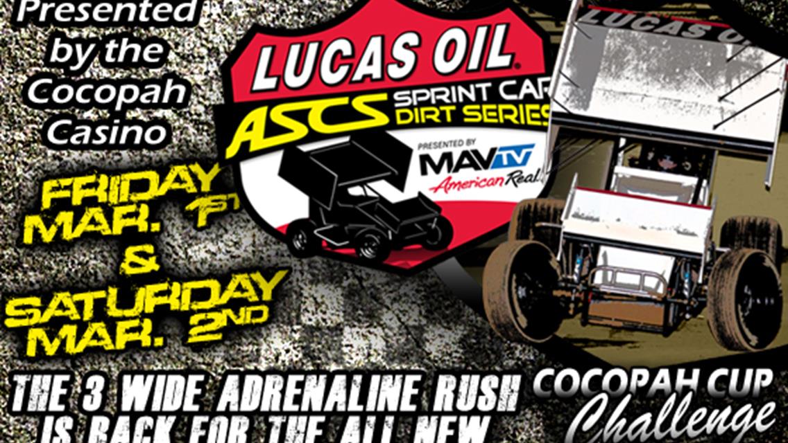 Cocopah Speedway on deck for Lucas Oil ASCS