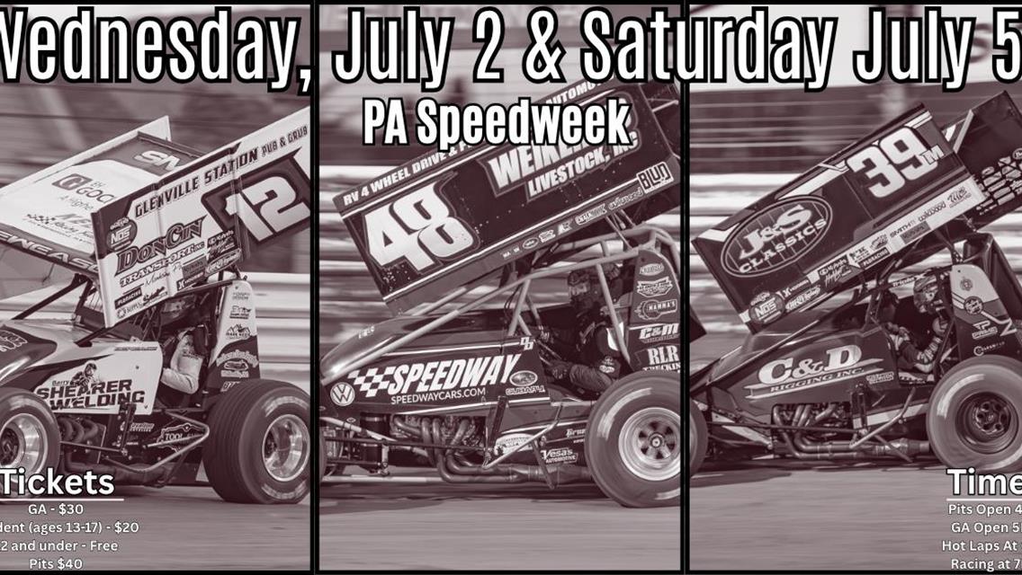 Port Royal Speedway Set for Two Big Nights of Central PA Speedweek Action July 2 & July 5