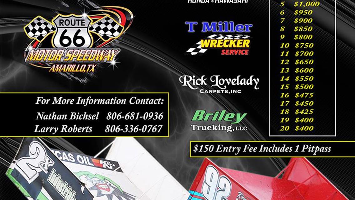$5,000 payday announced for ASCS 305 in Amarillo