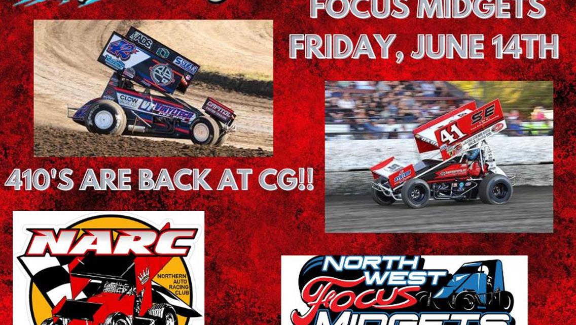 410 SPRINTS MAKE THEIR RETURN TO COTTAGE GROVE SPEEDWAY FRIDAY, JUNE 14TH!!