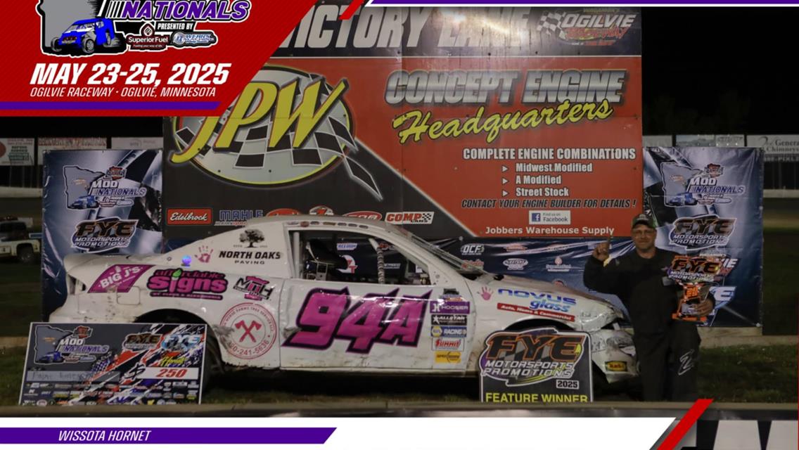 Wagamon Wins Wild Mod Nationals Main from 16th