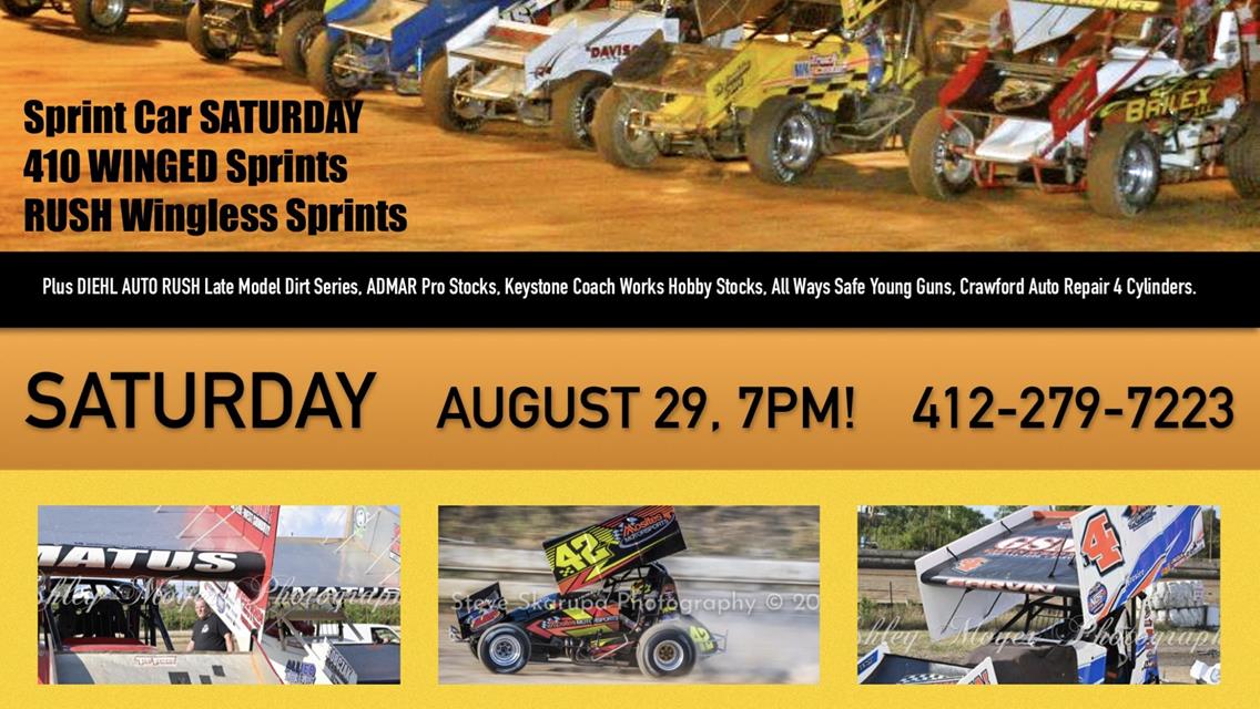 Falconi&#39;s outlaw winged 410 sprints take two this saturday night at ppms