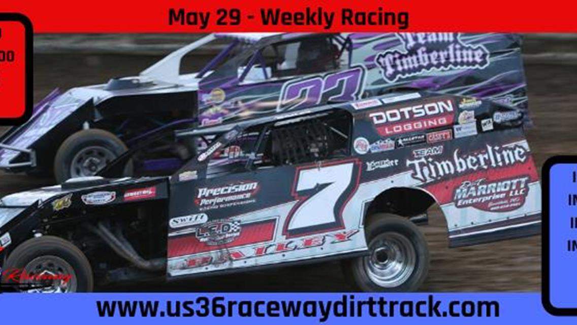 Weekly Racing Series this Friday, May 29, at US 36 Raceway