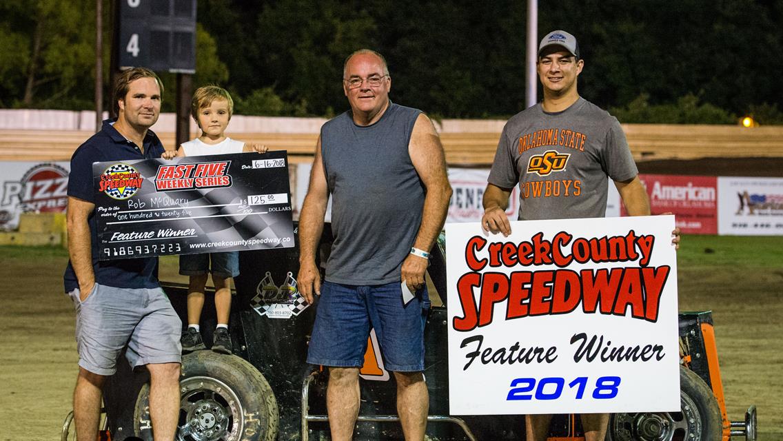 Alley, Davis, McQuary, McSperitt, and Longacre Earn Creek County Speedway Wins