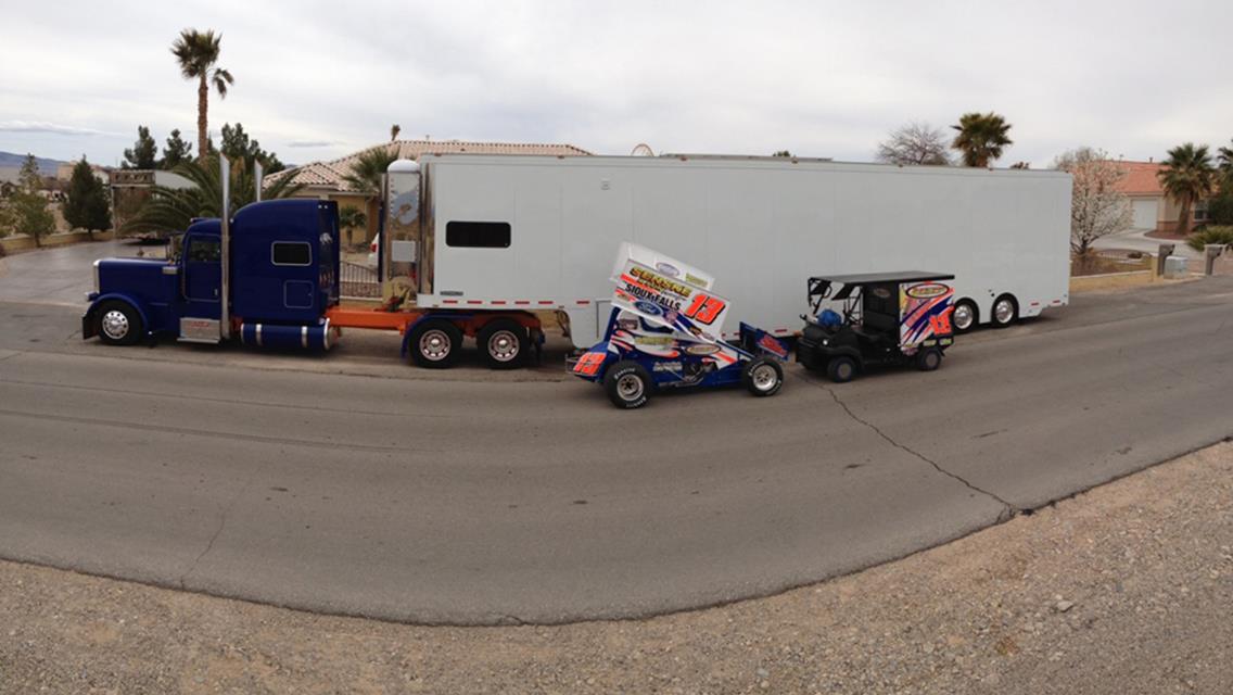 The rig and car in Vegas posing for a few photos