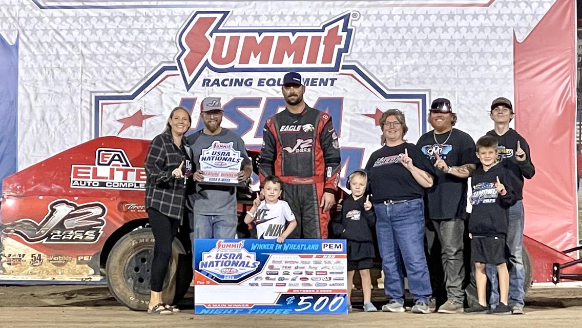 Sheets uses late heroics for B-Mod win on Night 3 of USRA Nationals at Lucas Oil Speedway