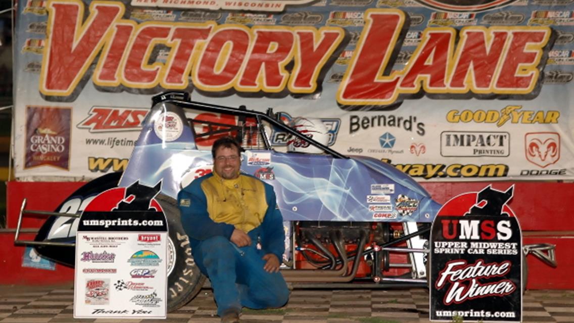 Victory Lane photo of Joseph Kouba following his TSCS feature win July 30 at CLS.