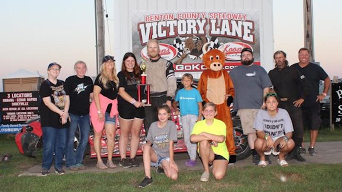 Cordes, Grady sweep championship night honors at Benton County Speedway