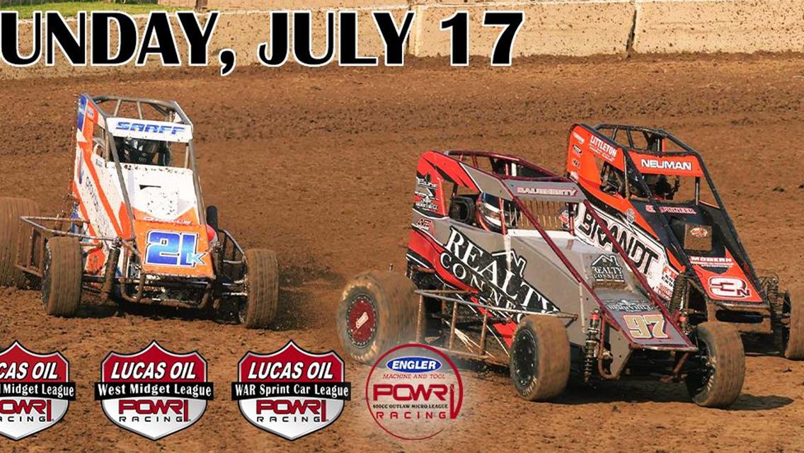 POWRi Leagues to Invade Sweet Springs Motorsports Complex on Sunday, July 17