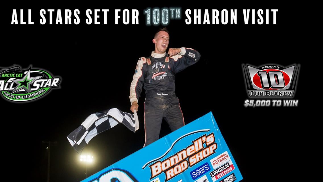 9th Annual Lou Blaney Memorial will highlight 100th Arctic Cat All Star visit to Sharon Speedway