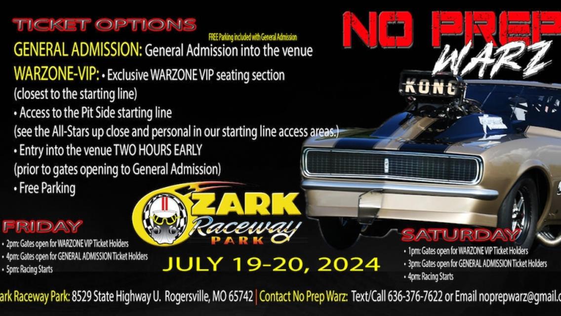 No Prep Warz Coming to Ozark Raceway Park This Weekend