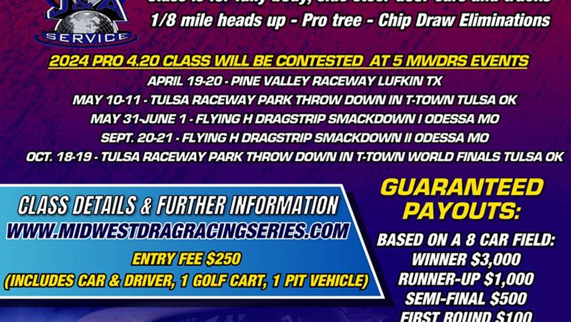 The Summit Racing Equipment Mid-West Drag Racing Series, along with Flying H Drag Strip are pleased to announce the largest payout ever in pro mod rac