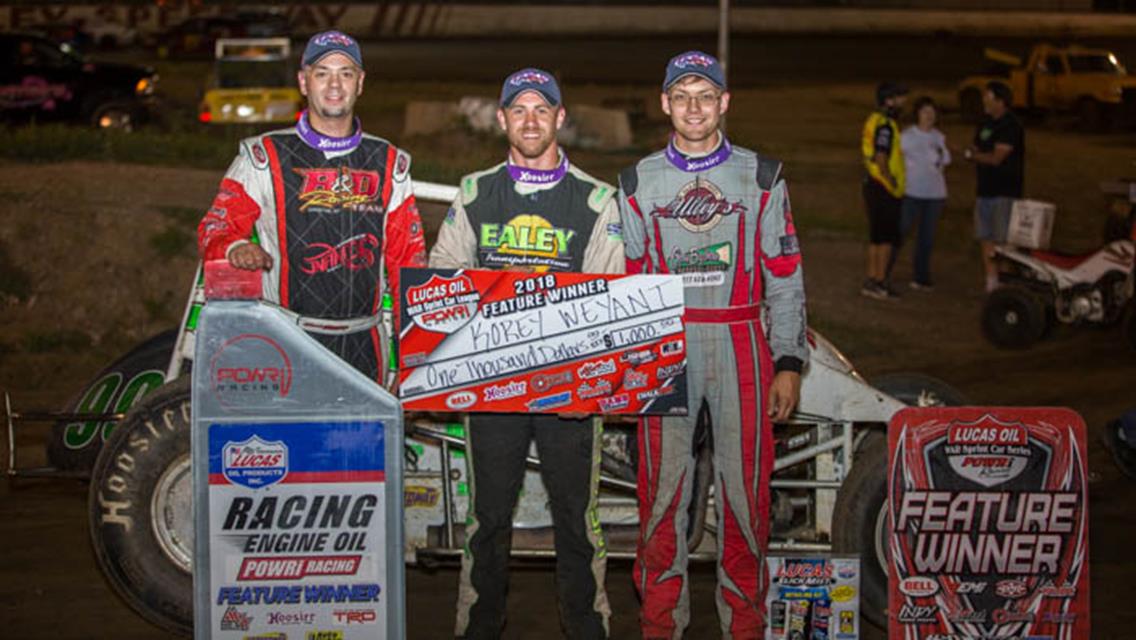 WEYANT GRABS FIRST WAR WIN OF 2018