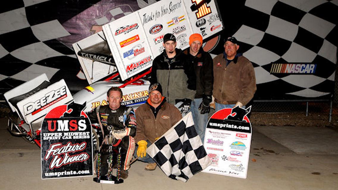 Brooke Tatnell and crew in Victory Lane following his Fall Dirt Nationals win October 5.