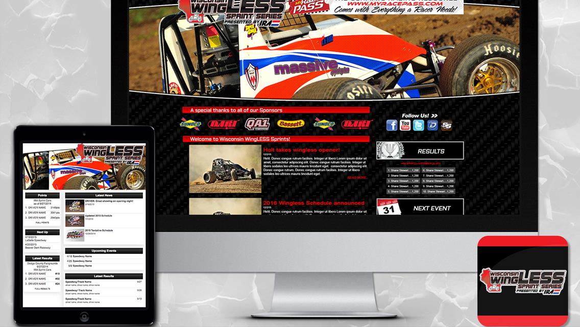 MyRacePass Produces Pro Platinum Website for Wisconsin Wingless Sprint Series