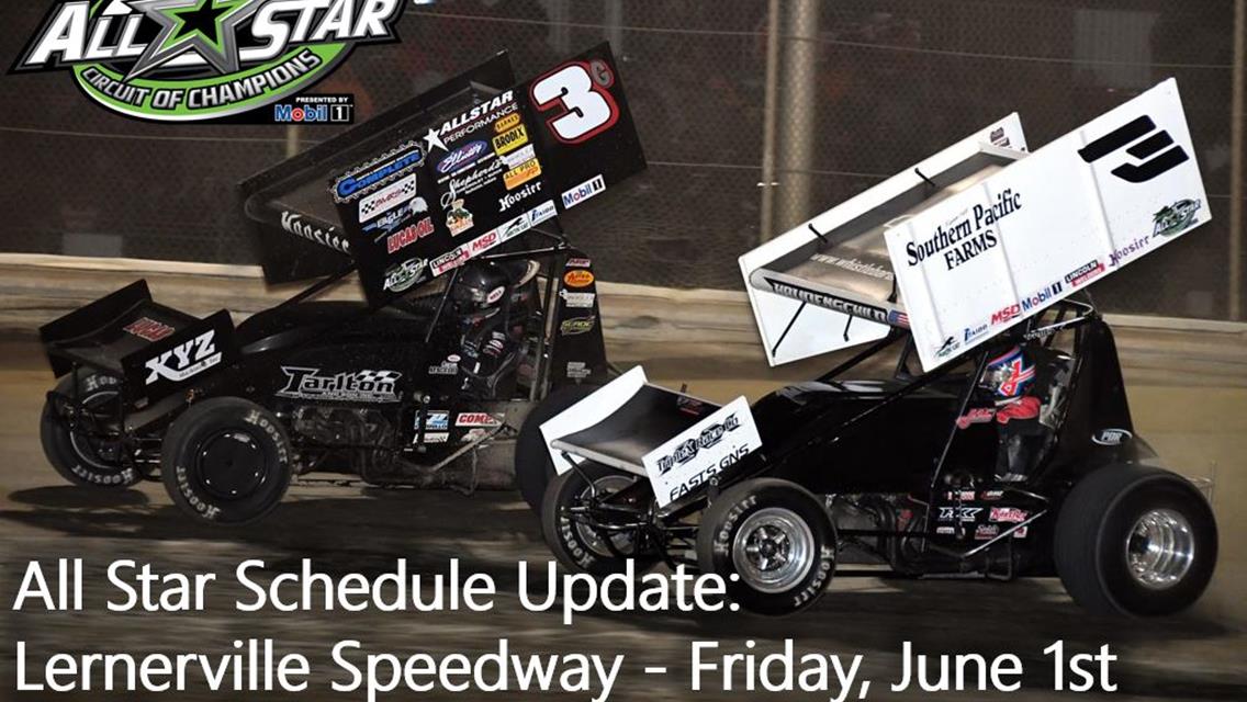 All Star schedule update: Lernerville and Bedford to fill first weekend of June