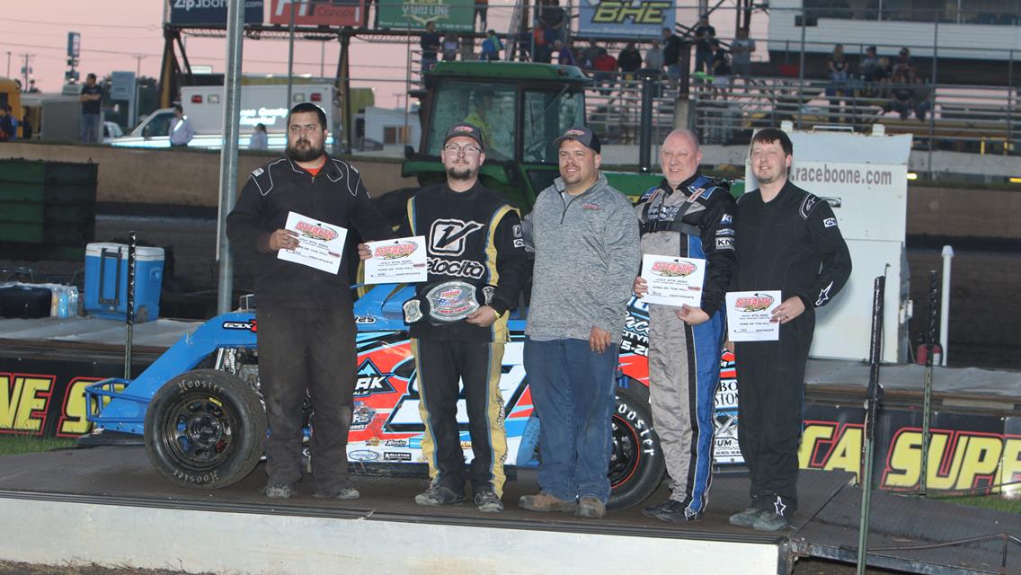 Schmidt repeats in Stock Cars, Gustin, Anderson, Christensen, and Glick see first checkers