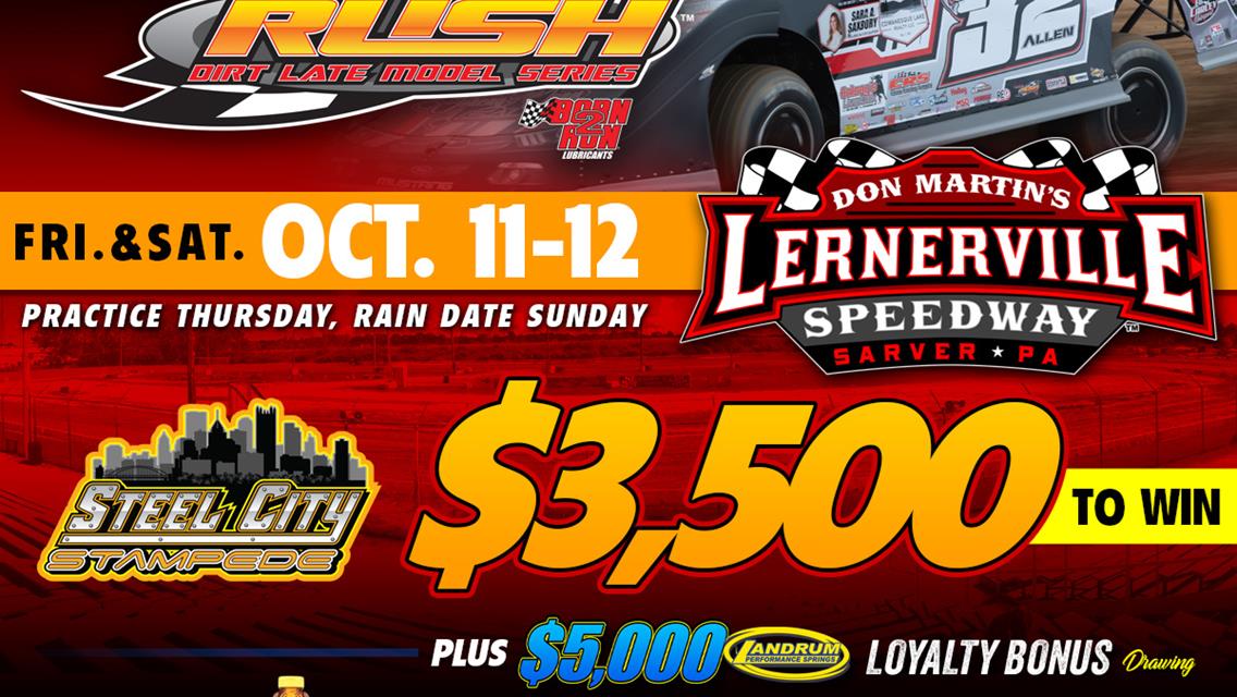 HOVIS RUSH SERIES TO CLOSE OUT 2024 SEASON AT LERNERVILLE THIS WEEKEND; $20,000 FLYNN&#39;S TIRE/GUNTER&#39;S HONEY LATE MODEL TOUR TITLE TO BE DETERMINED; RU