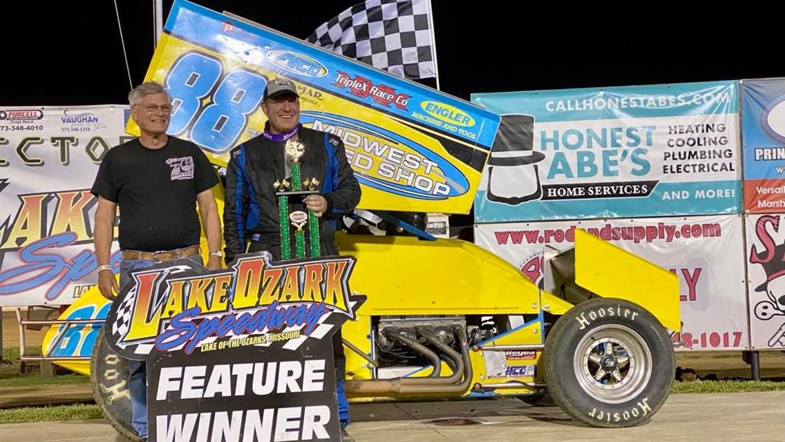 J Kinder Wins Nail-bitter in Lake Ozark POWRi 305 Sprint Feature