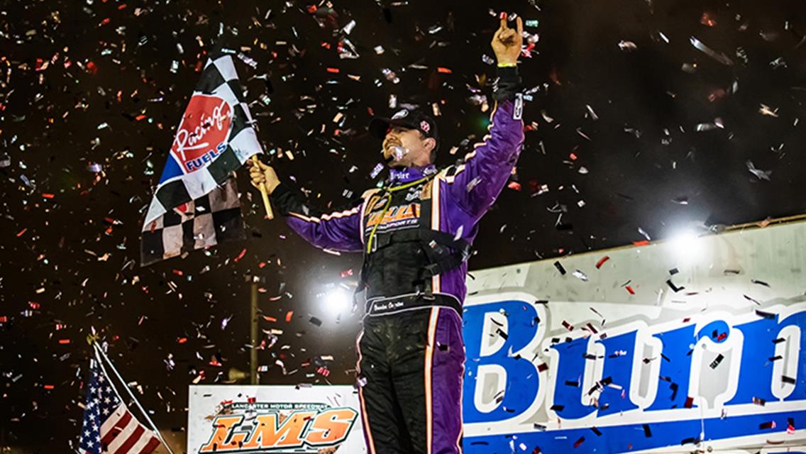 Overton Dominates Lancaster For 4th Straight World of Outlaws Win