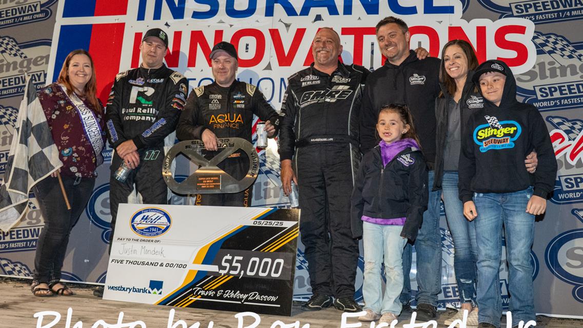 MONDEIK GETS FIRST SLINGER WIN IN MEMORIAL DAY WEEKEND