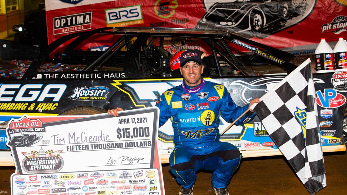 McCreadie Wins with Last Lap Pass at Hagerstown