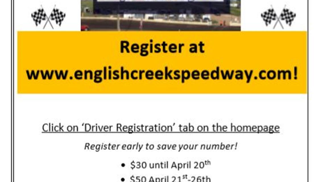 2020 Driver Registration is Now Available!