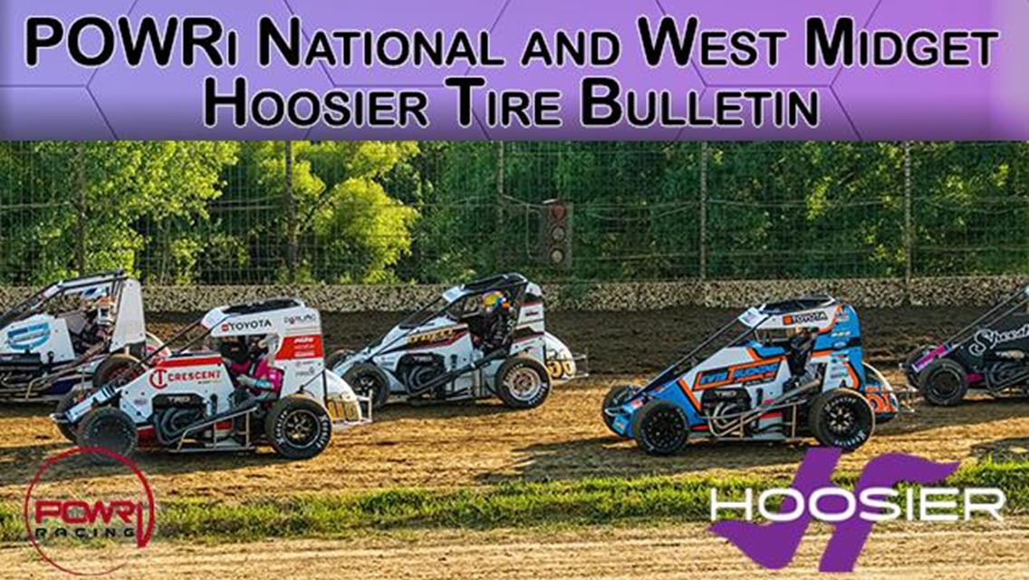 Hoosier Tire Update for POWRi National &amp; West Midget Leagues in 2023