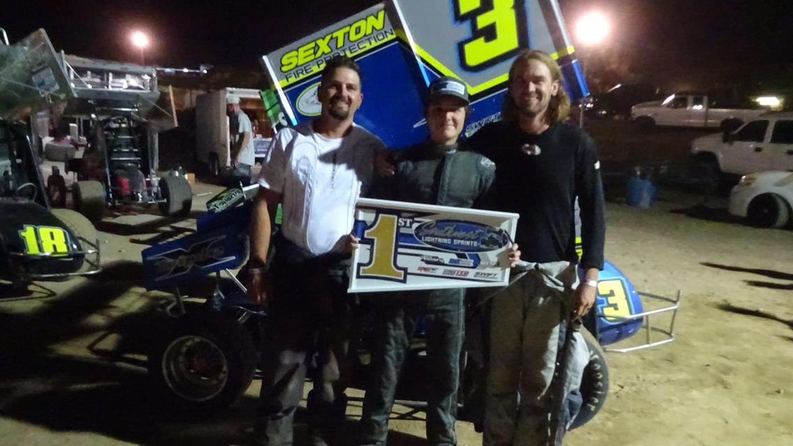 Grant Sexton Secures Win in POWRi Southwest Lightning Sprint Return