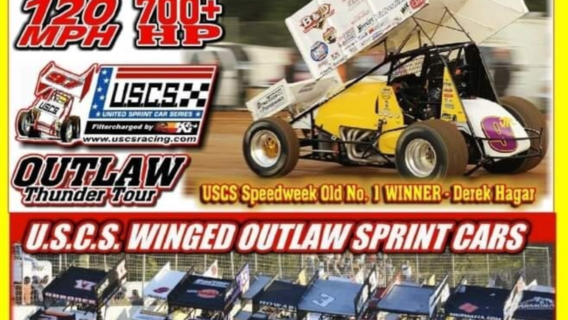USCS Speedweek Invades Old No. 1 on Sunday, May 29