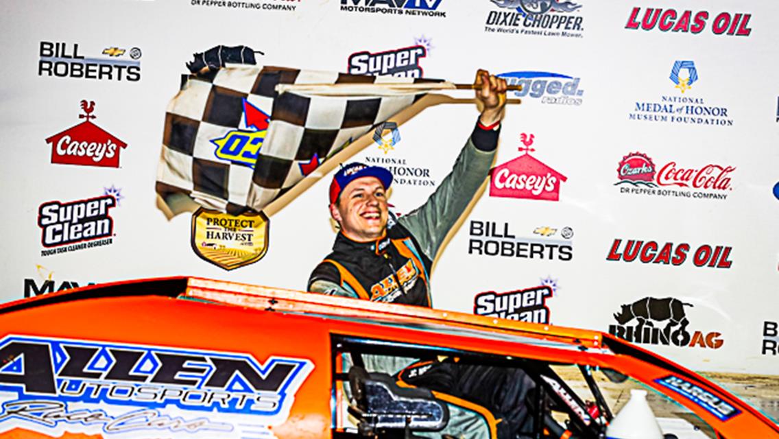 JC Newell leads all the way to grab USRA B-Mod feature in Lucas Oil Speedway headliner