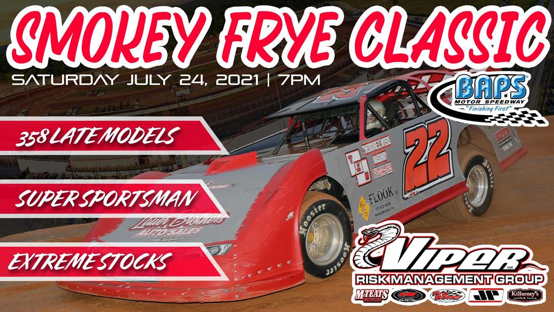 Super Late Models Removed From July 24th Smokey Frye Classic